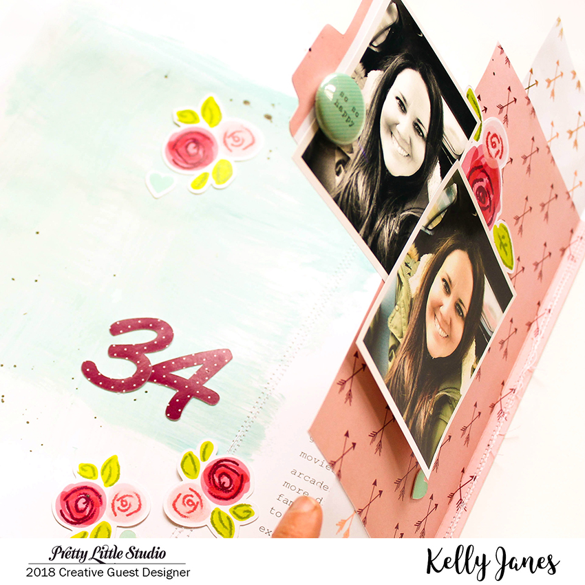 12x12 scrapbook layout using the Pretty Little Studio XOXO Collection.
