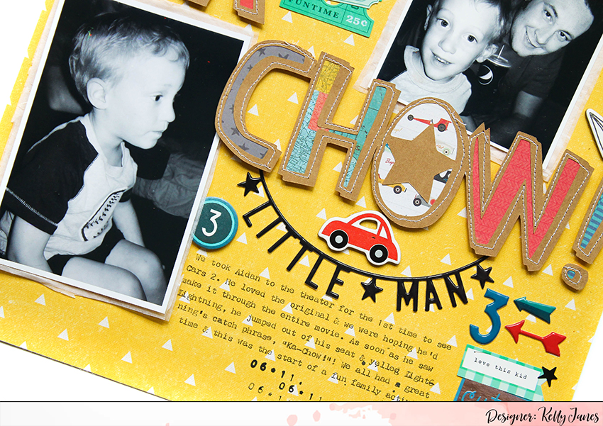 12x12 boy layout using the Crate Paper Cool Kid and Boys Rule Collection.